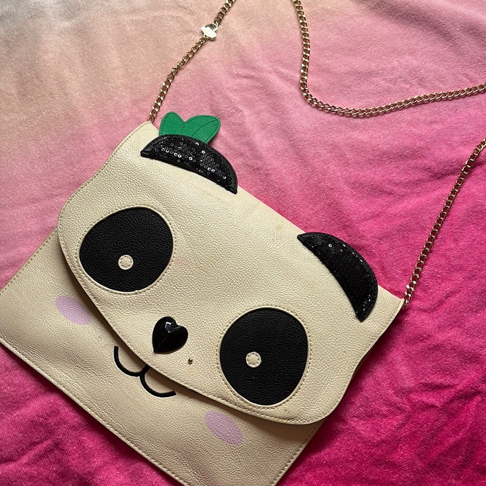 Beautiful panda purse betsey Johnson